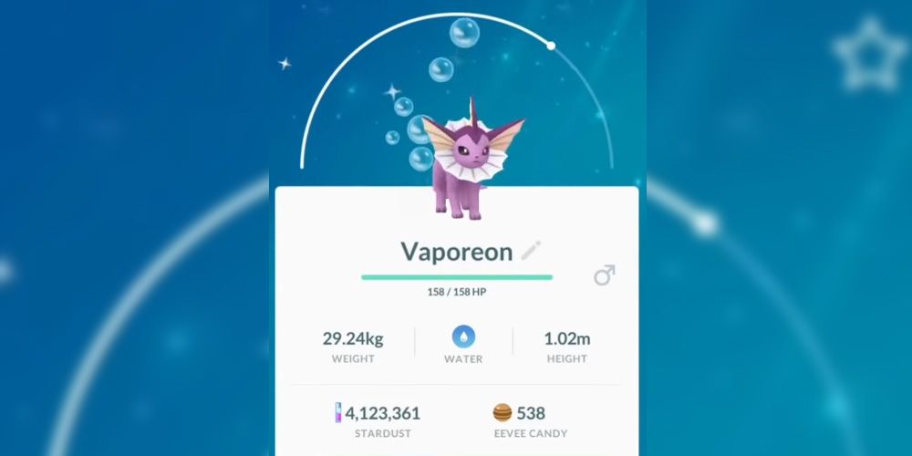 Shiny Vaporeon in Pokemon GO
