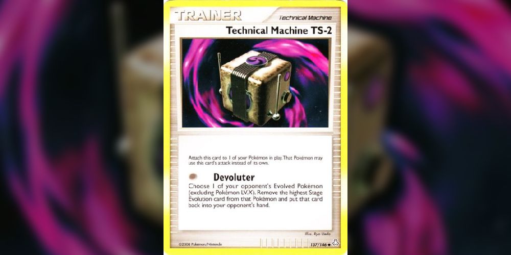 trainer tm card that can devolve an opposing pokemon.