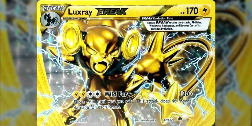 the electric pokemon as a pokemon break card with a strong attack.