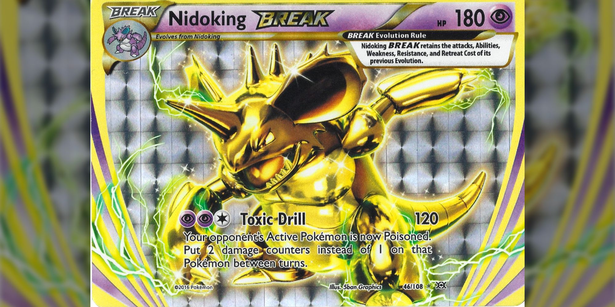 the poison pokemon in the tcg as a gold psychic type.