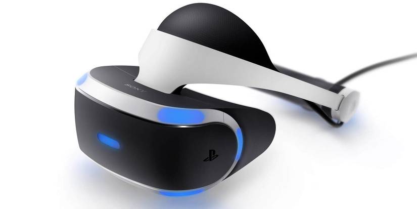 PSVR Headset Against White Background