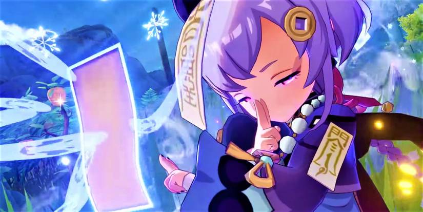 genshin impact qiqi zombie child burst animation