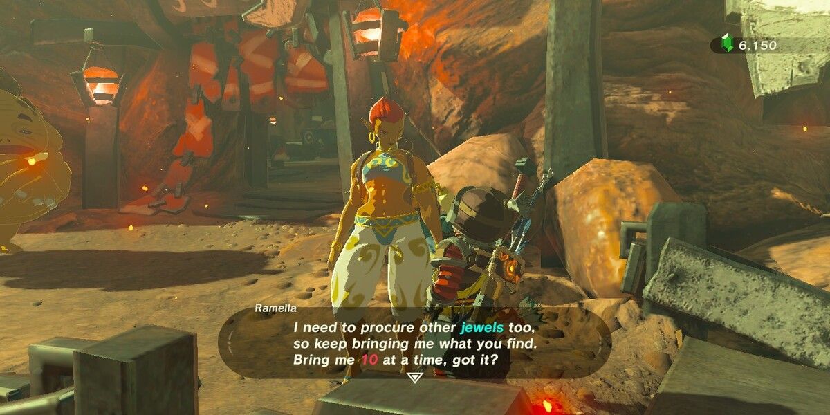 Link talking to Ramella in Breath of the Wild