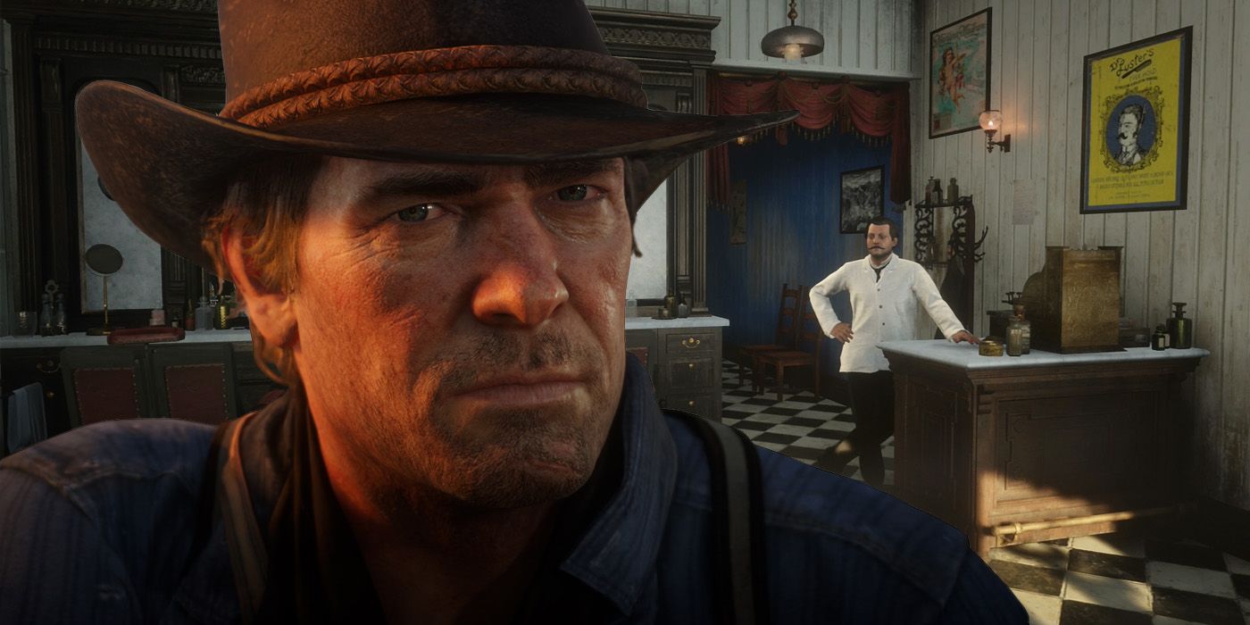 Arthur goes for a hair cut in Red Dead Redemption 2