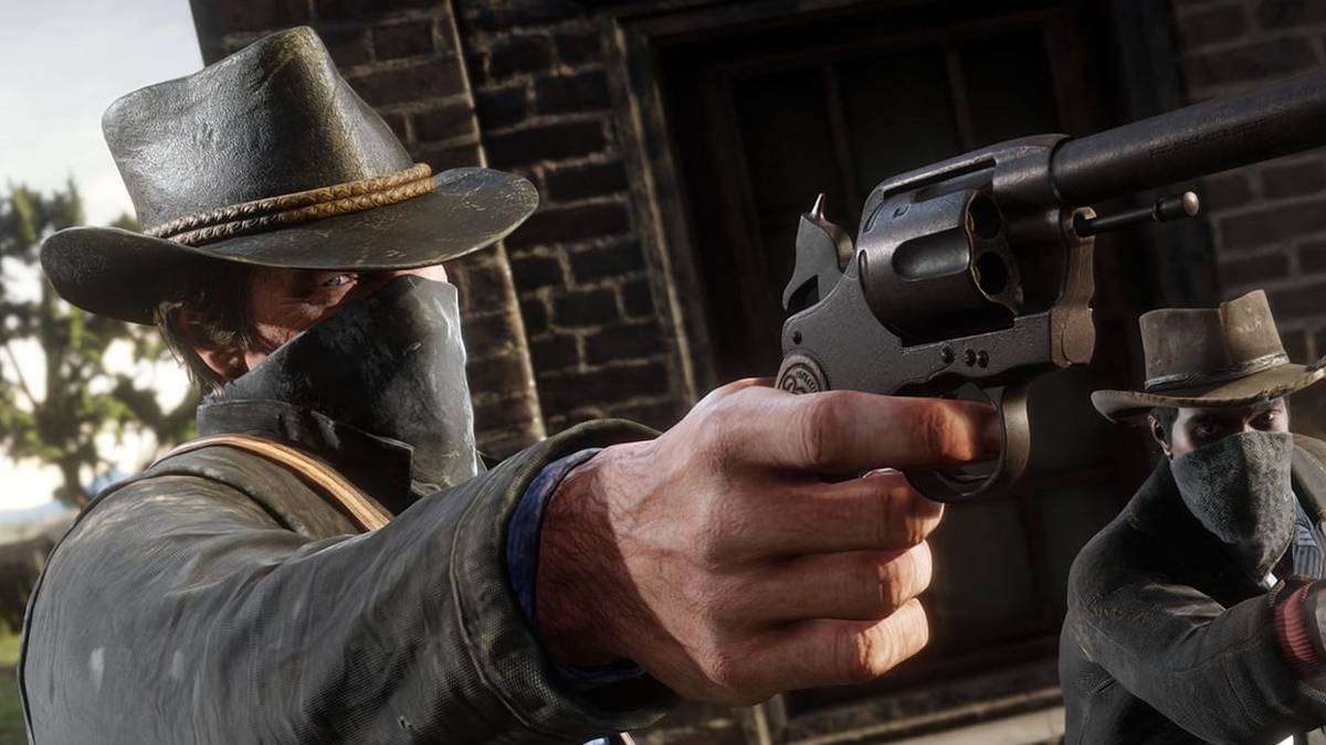 red dead redemption 2 gun raised