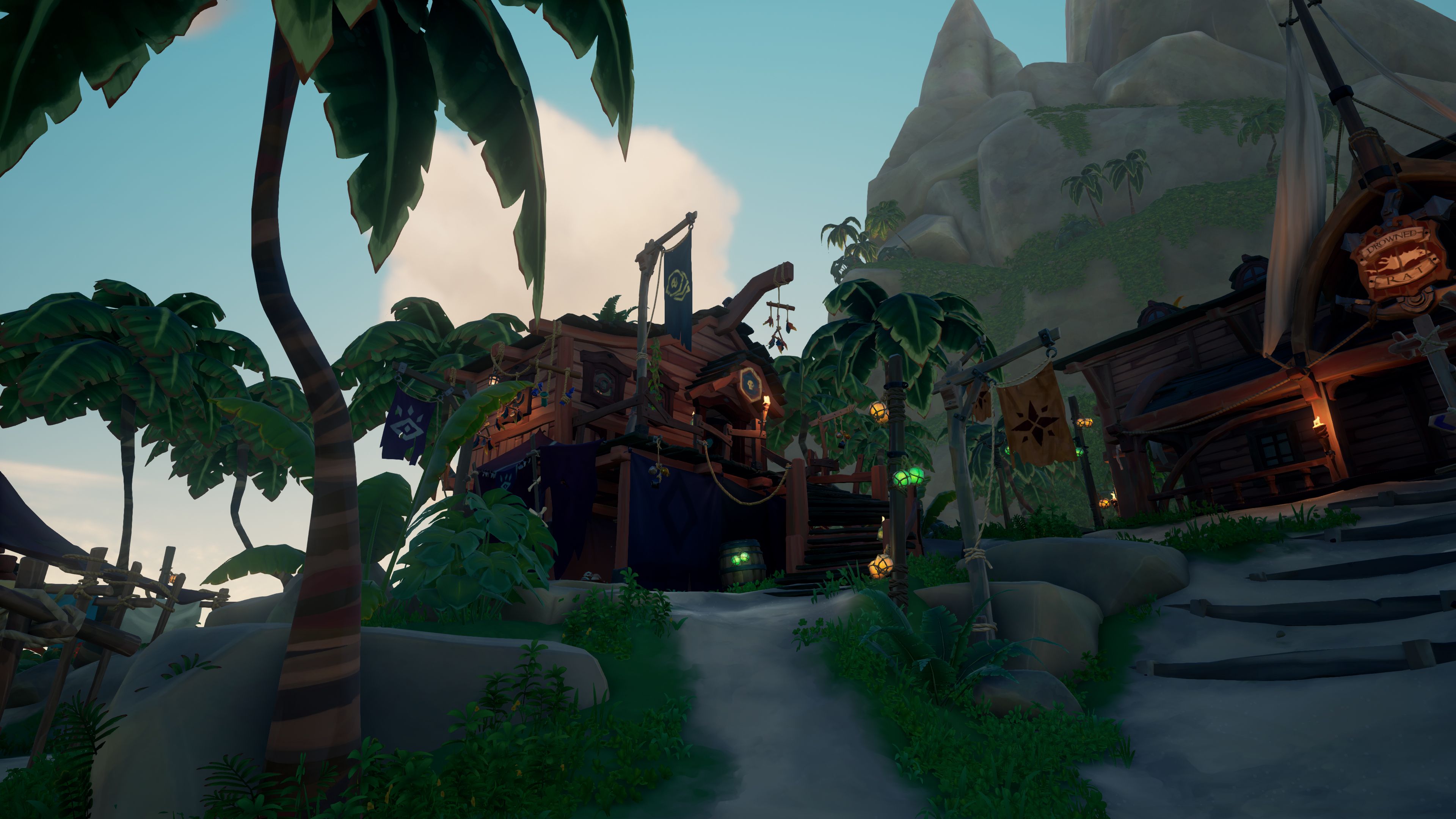 premium cosmetics shop on island outpost near tavern and order of souls