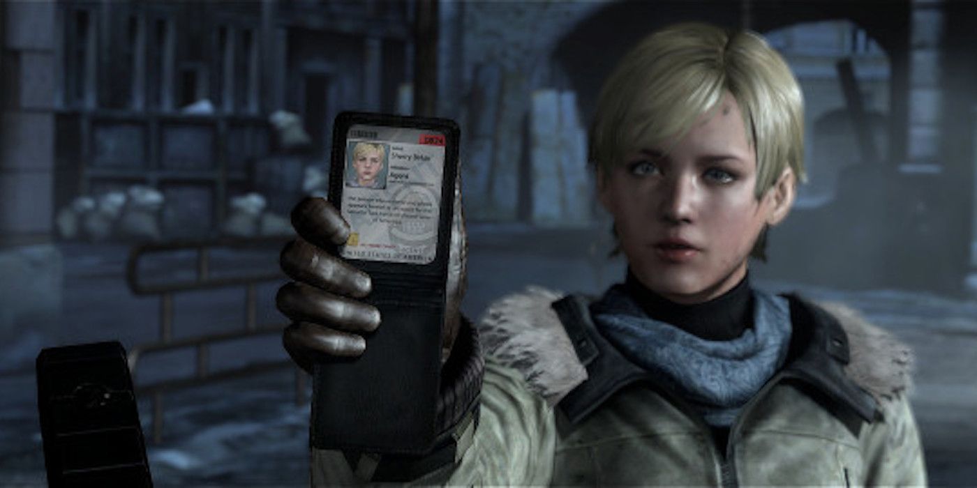 sherry RE 6 holding badge