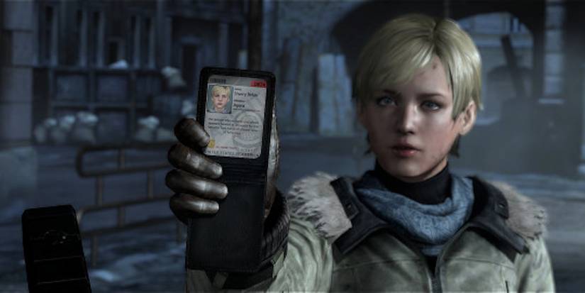 sherry RE 6 holding badge
