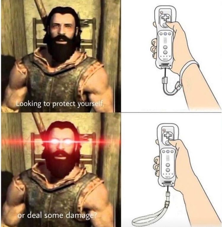 joke about how dangerous it can be to use a wiimote without the strap.