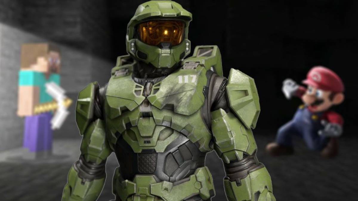 super smash bros ultimate master chief steve mario