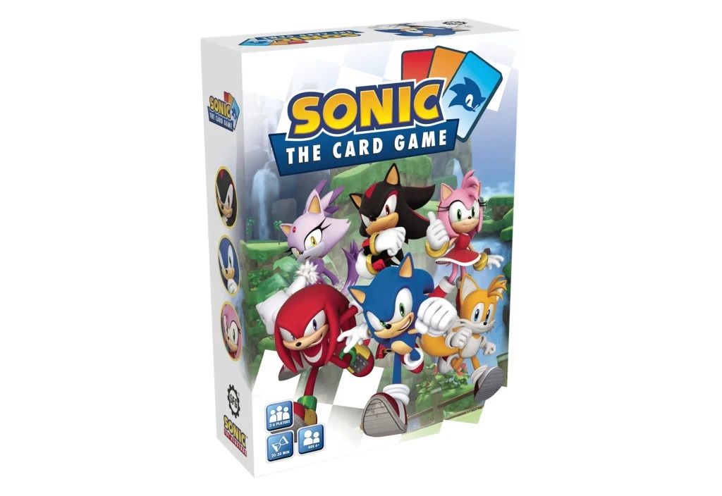 Photo showing the boxart for the Sonic the Hedgehog card game.