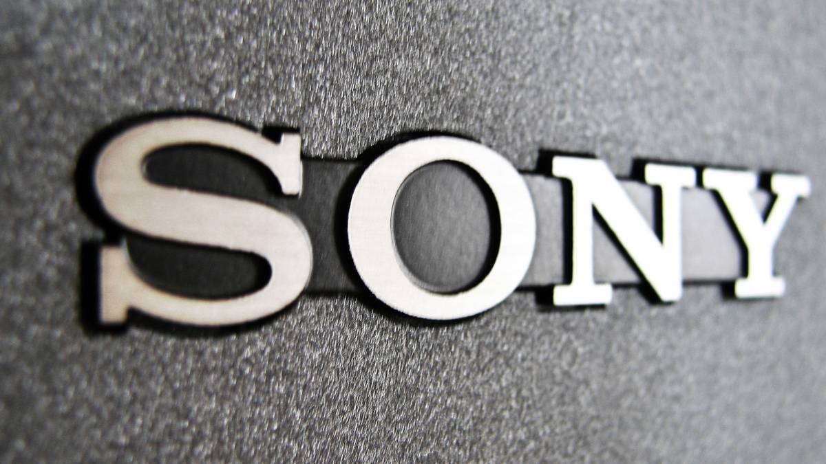 sony logo grey background photo