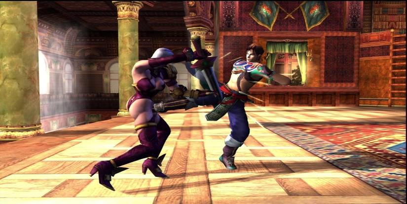 fighting in Soulcalibur 2