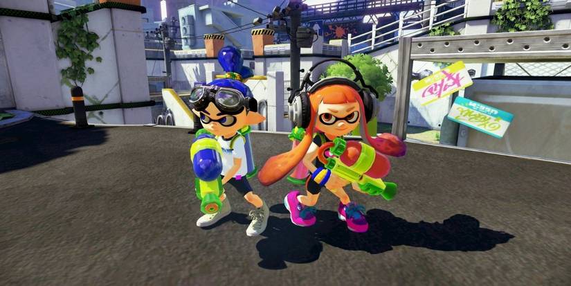 two inklings from splatoon