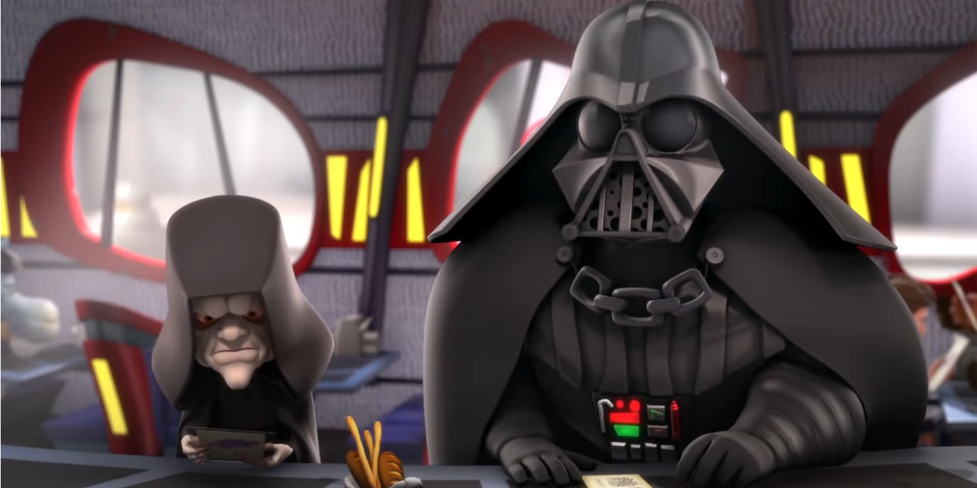 Darth Vader and Emperor Palpatine in Star Wars: Detours