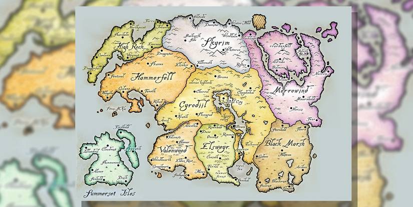 Tamriel over blurred map