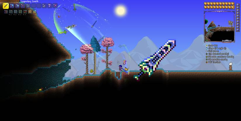 The Zenith and what it looks like to use it in Terraria