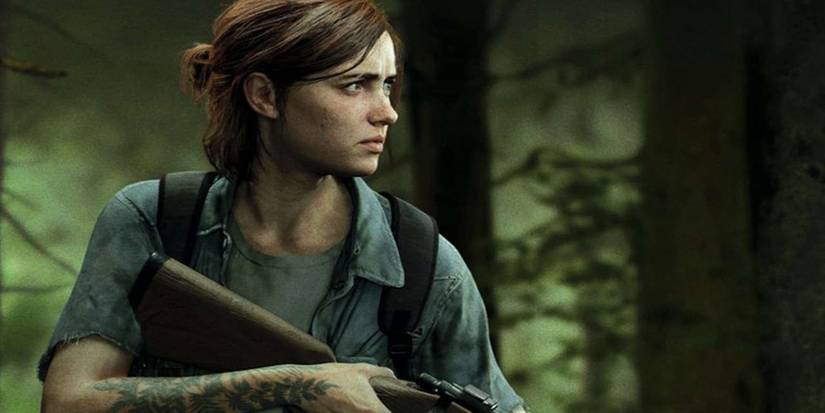 the last of us part 2 ellie holding a gun
