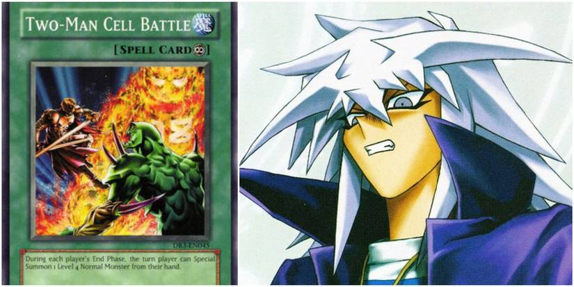 spell card and art of bakura from yugioh.
