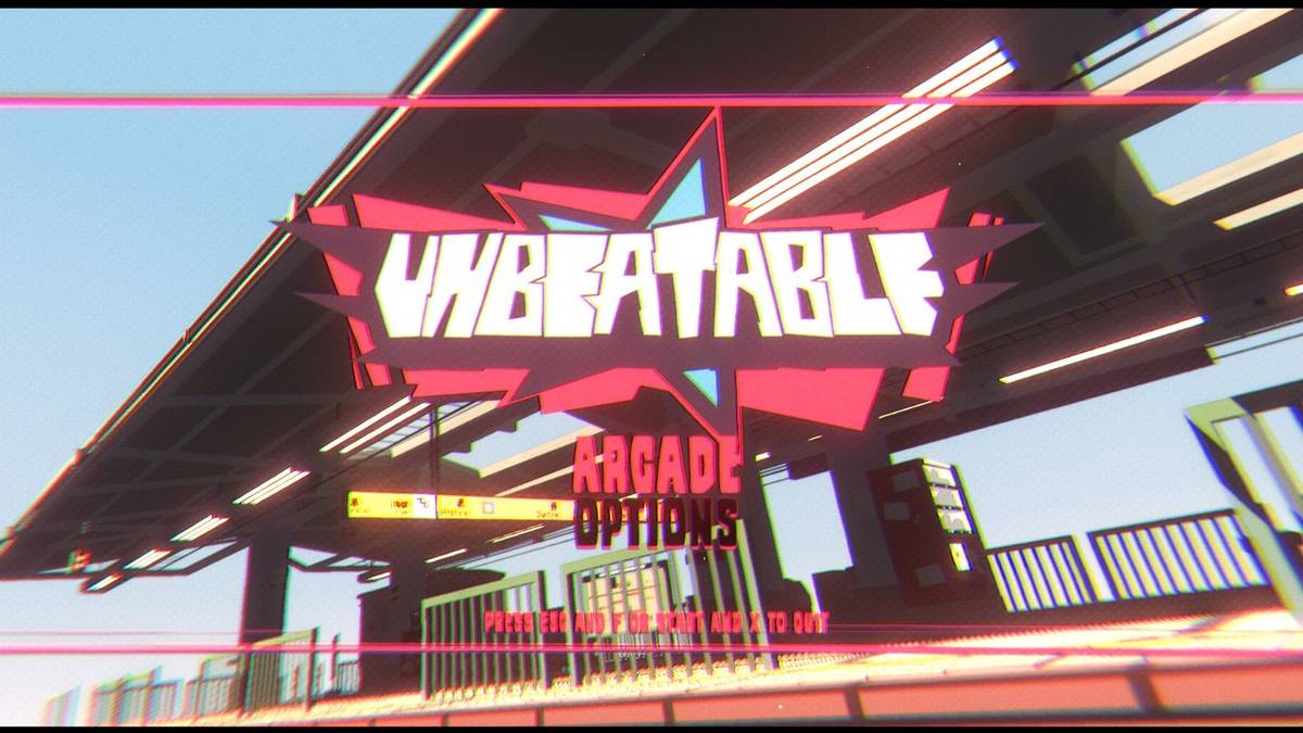 Beta title screen for Unbeatable