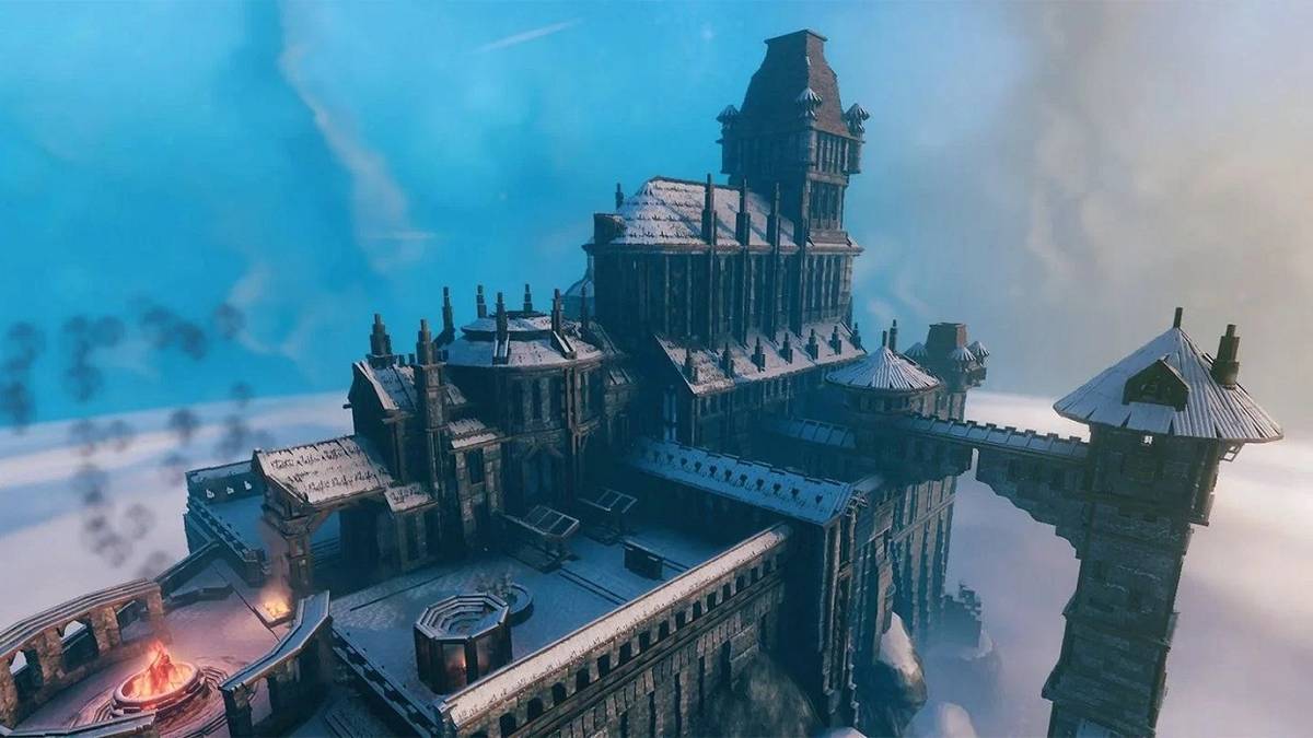 Screenshot showinf Fabel 2's Fairfax castle in Valheim