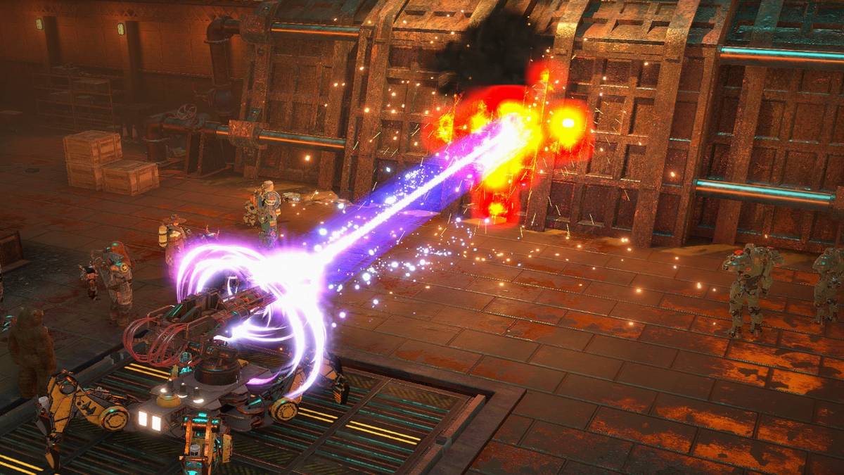 wasteland-3-turret-shooting-laser-into-wall