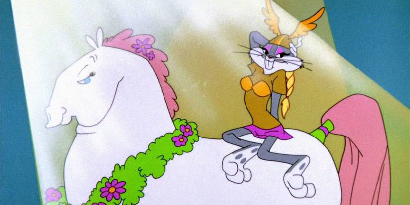 What's Opera Doc, Bugs as Brunhilda on the white horse