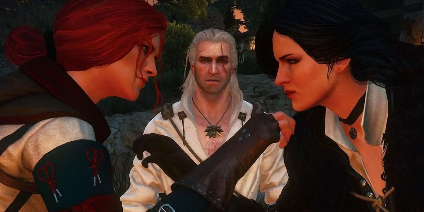 The Witcher 3 Triss And Yennefer Arguing In Front Of Geralt