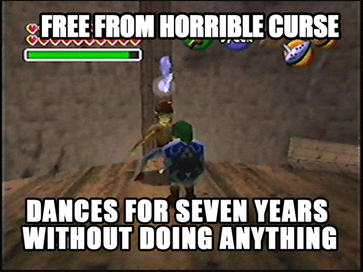 NPC in ocarina of time that does nothing except dance for 7 years.