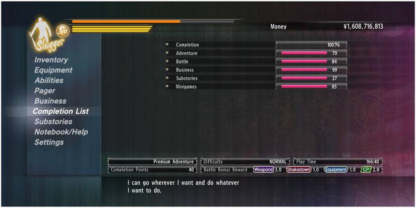 100% Completion in Yakuza 0