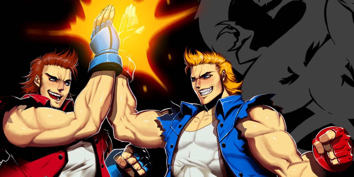 Double Dragon Neon promo art featuring Billy and Jimmy Lee
