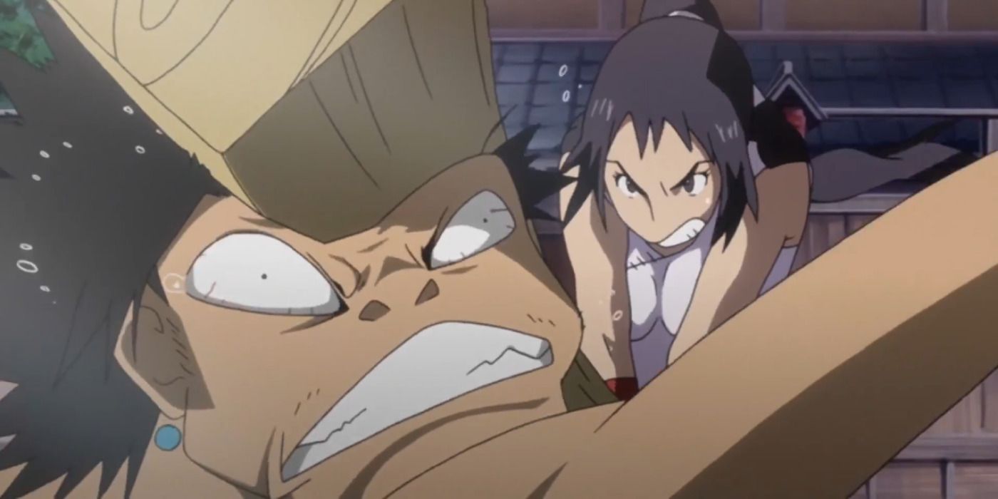 Mugen getting smashed in a fight from Samurai Champloo