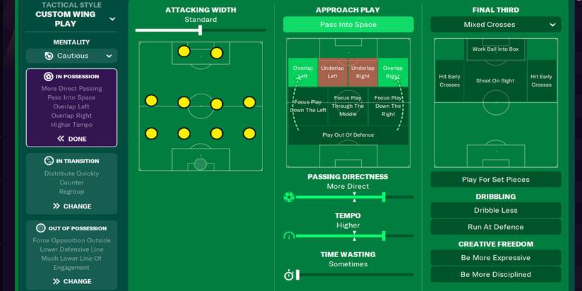 442 counter attack - in possesion