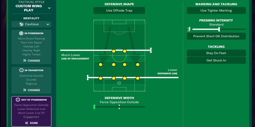 442 counter attack - out of possesion