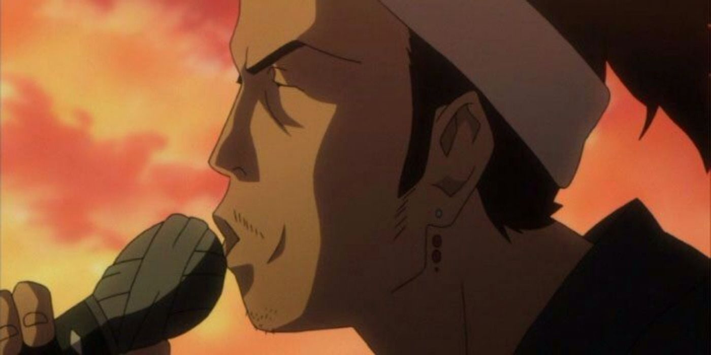 A character rapping from Samurai Champloo