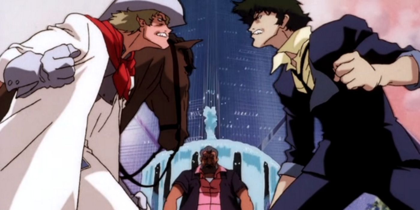 Spike, the Teddy Bomber, and Andy from Cowboy Bebop