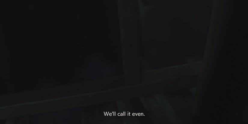 A Silhouette of Ada helping Leon is similar to Chris helping Ethan - Resident Evil Village Easter Eggs