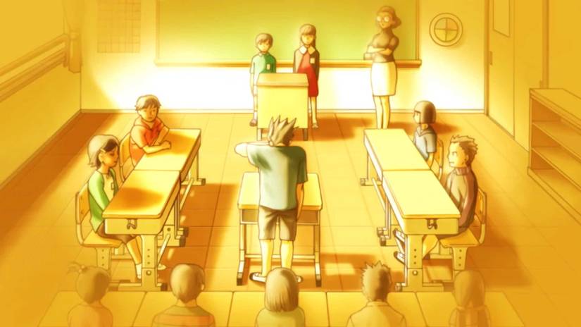 Phoenix Wright Ace Attorney Childhood Classroom Trial Cutscene