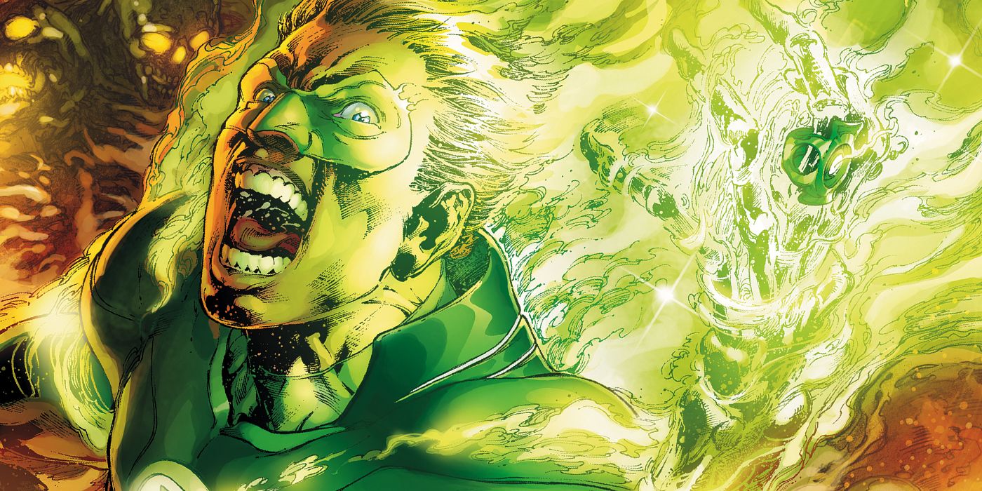 Alan Scott transforming into Green Lantern in Earth 2