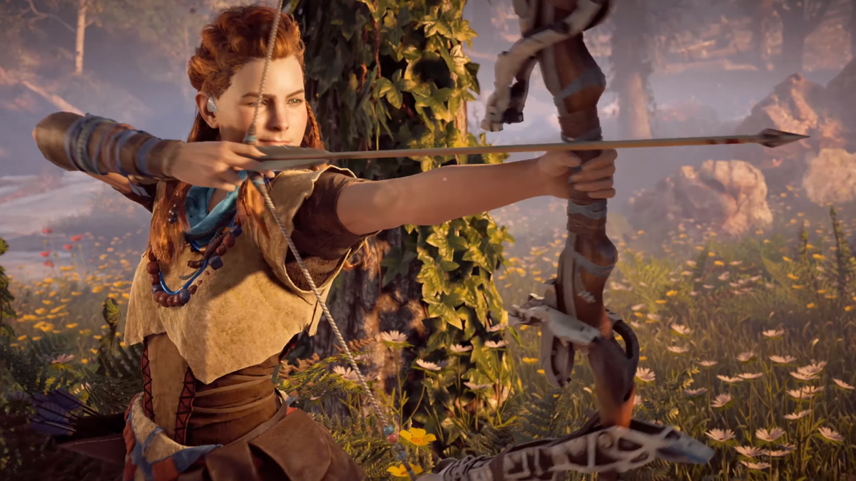 horizon zero dawn aloy with bow