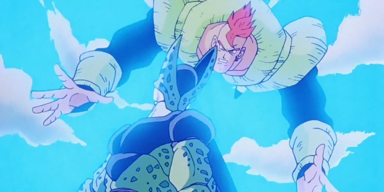 Android 16 self-destructing in Dragon Ball Z