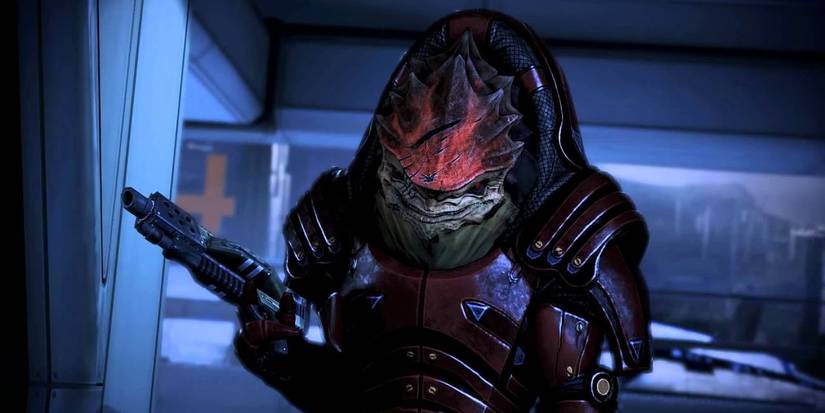 Wrex Carring An Armageddon Shotgun From Mass Effect