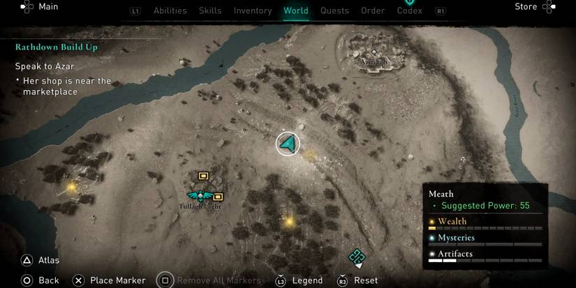 area where the chest containing the brega hoard treasure map is located.