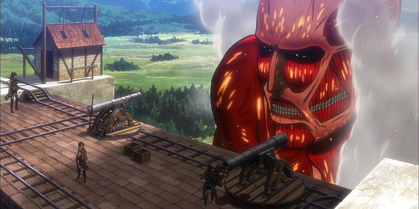 The colossal titan from Attack on Titan