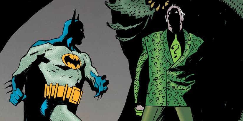 Batman vs Riddler in Dark Knight Dark City