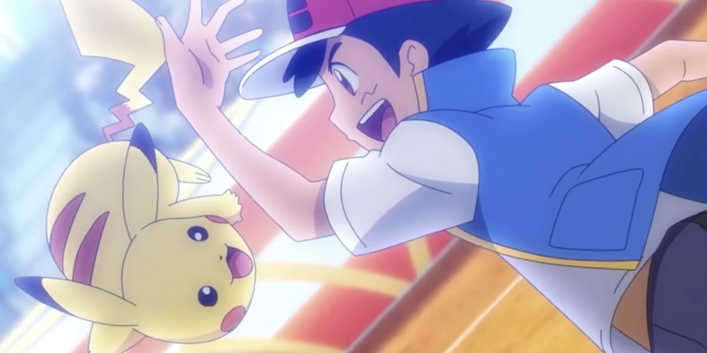 Pikachu and Ash in the anime