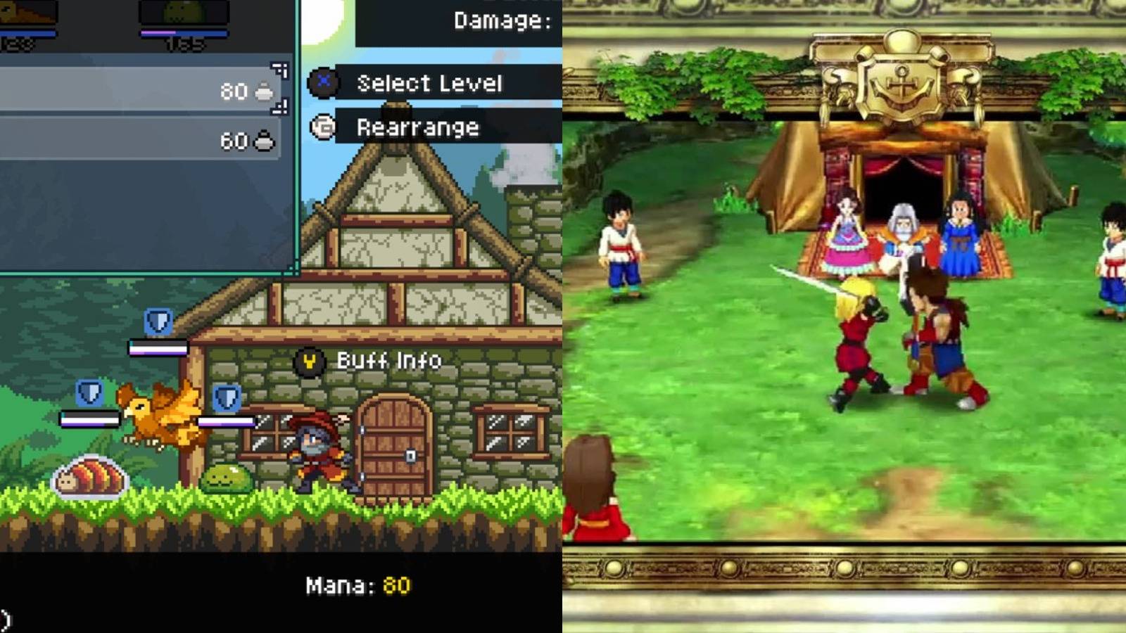 Monster Sanctuary (left); Dragon Quest Monsters: Joker 2 (right)