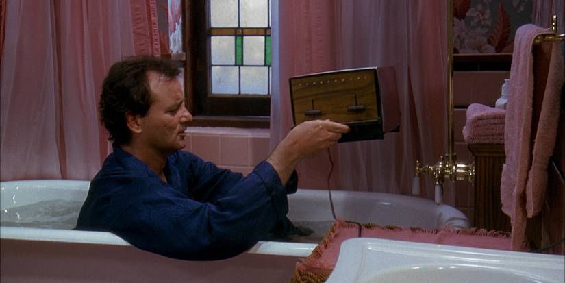 Bill Murray in a bathtub in Groundhog Day