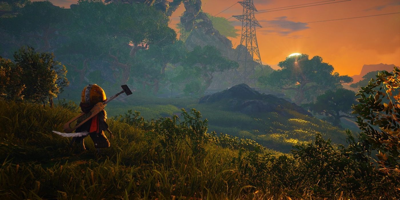 Looking at a sunset from Biomutant