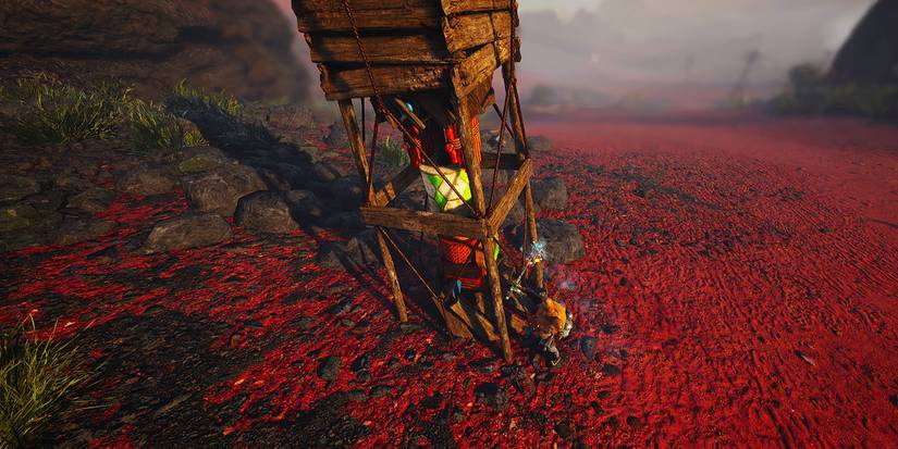 Biomutant - Destroying A Waste Tower For Resources